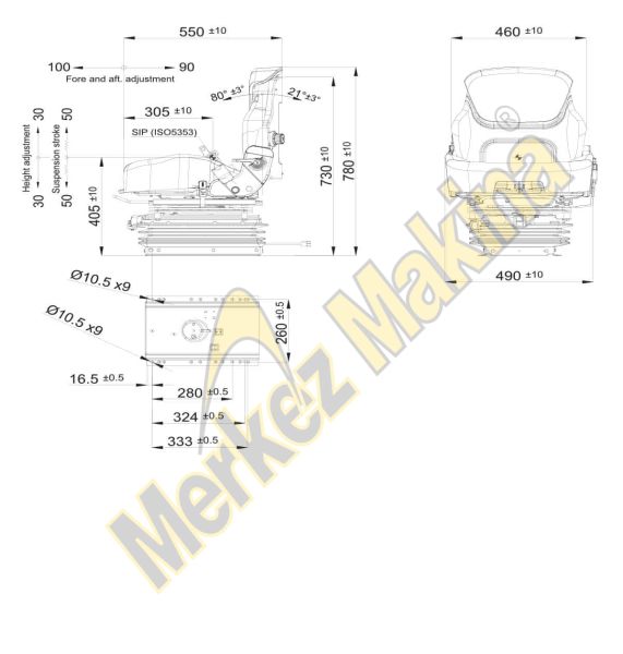 P145/EA160DLF İŞ MAKİNALARI KOLTUKLARI