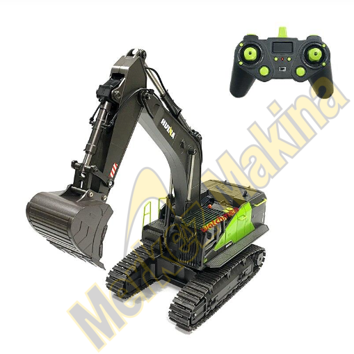 HUINA 1/14 Yüksek Kalite 22 Kanal RC Model Metal Kepçeli Kazıcı Ekskavatör Uzaktan Kumandalı Çok Fonksiyonlu İş Makinası 2.4G Sesli ve Işıklı 1593
