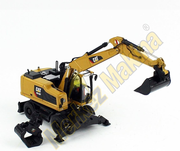 85508 1/50 Ölçek Cat M318F Tekerli  Ekskavatör ,Sergilemeye Hazır İş Makinası Modeli