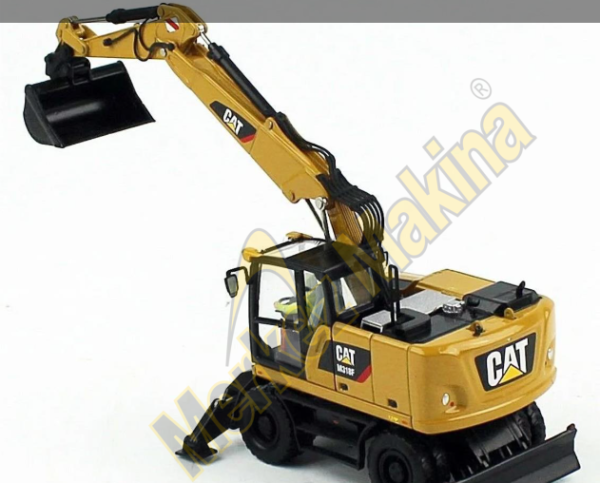 85508 1/50 Ölçek Cat M318F Tekerli  Ekskavatör ,Sergilemeye Hazır İş Makinası Modeli