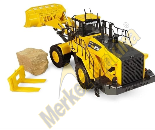 1/50 Ölçek Komatsu WA600-8 Tekerlekli Loder , Sergilemeye Hazır Metal İş Makinası Modeli