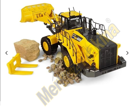 1/50 Ölçek Komatsu WA600-8 Tekerlekli Loder , Sergilemeye Hazır Metal İş Makinası Modeli