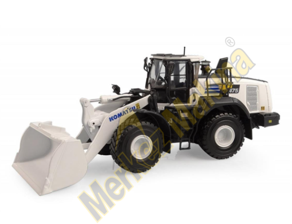 1/50 Ölçek Komatsu WA475-10 Loder  ( Beyaz Versiyon) Sergilemeye Hazır Tarımsal Makine Modeli