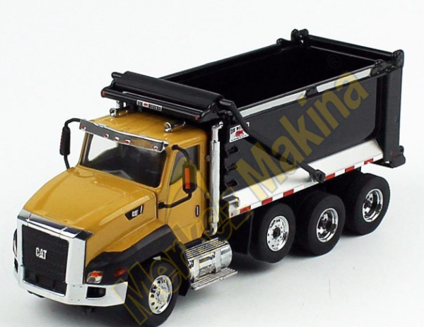 1/50 Ölçek Cat CT660 SBFA Damperli Kamyon, Sergilemeye Hazır Metal İş Makinası Modeli