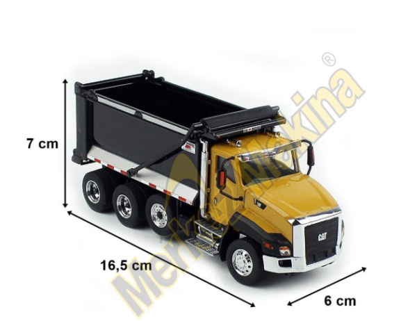 1/50 Ölçek Cat CT660 SBFA Damperli Kamyon, Sergilemeye Hazır Metal İş Makinası Modeli