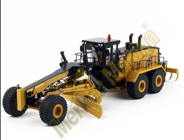 CAT 24 MOTOR GRADER 1:50 Sergilemeye Hazır Metal  İş Makinası Modeli